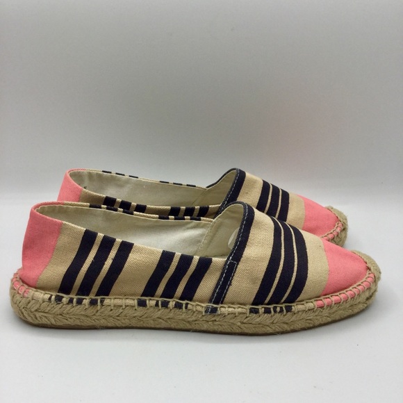 Sam Edelman Verona Striped Espadrille Slip On Canvas Shoes - Picture 7 of 9